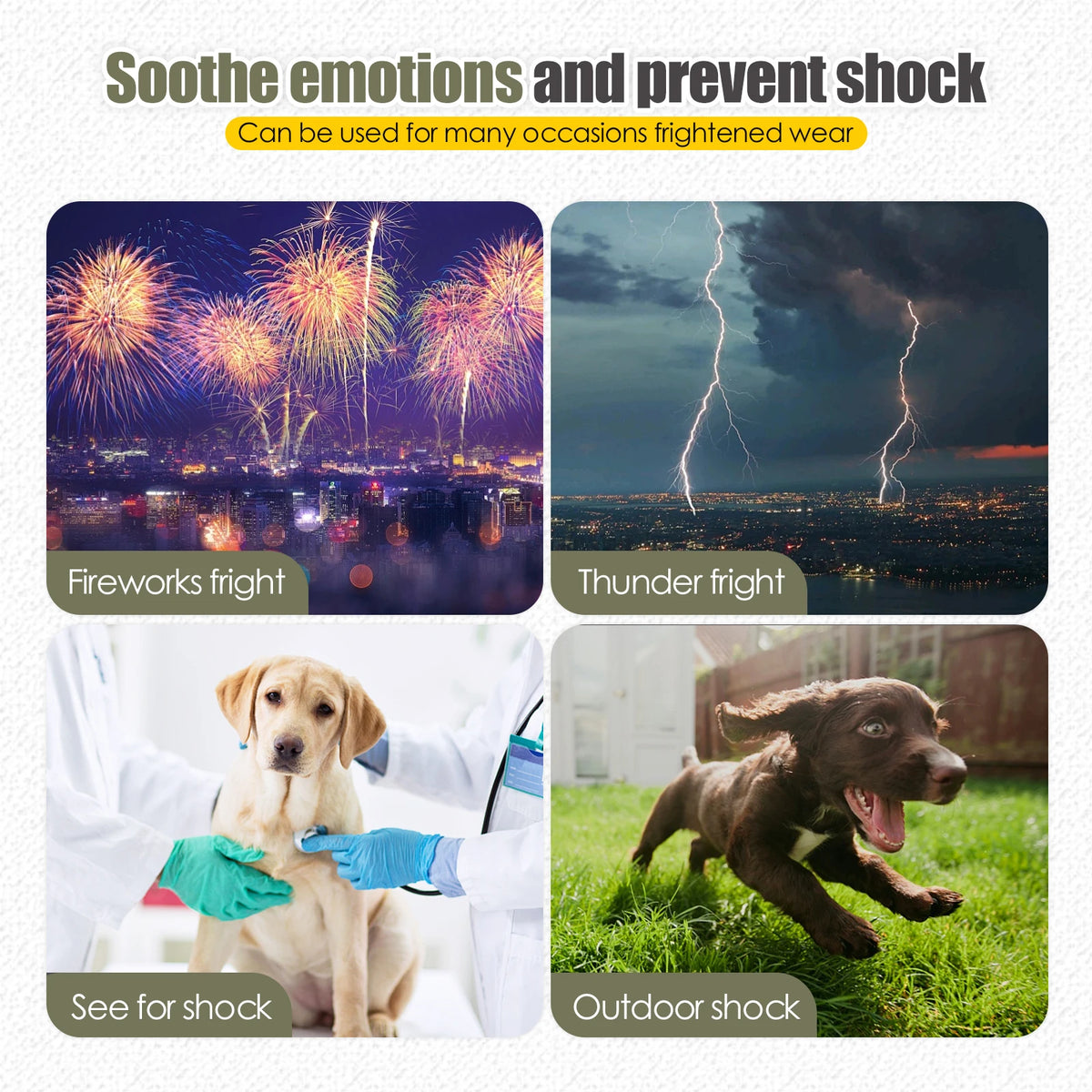 Calming Anxiety Vest for Dogs - Fireworks, Travel & Vet Visit Relief